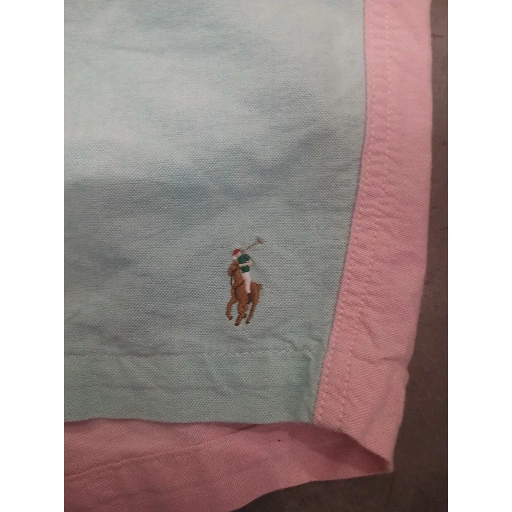 POLO RALPH LAUREN Prepster Chambray Oxford COLORBLOCK SHORTS Pastel Rainbow 38" - Picture 2 of 5